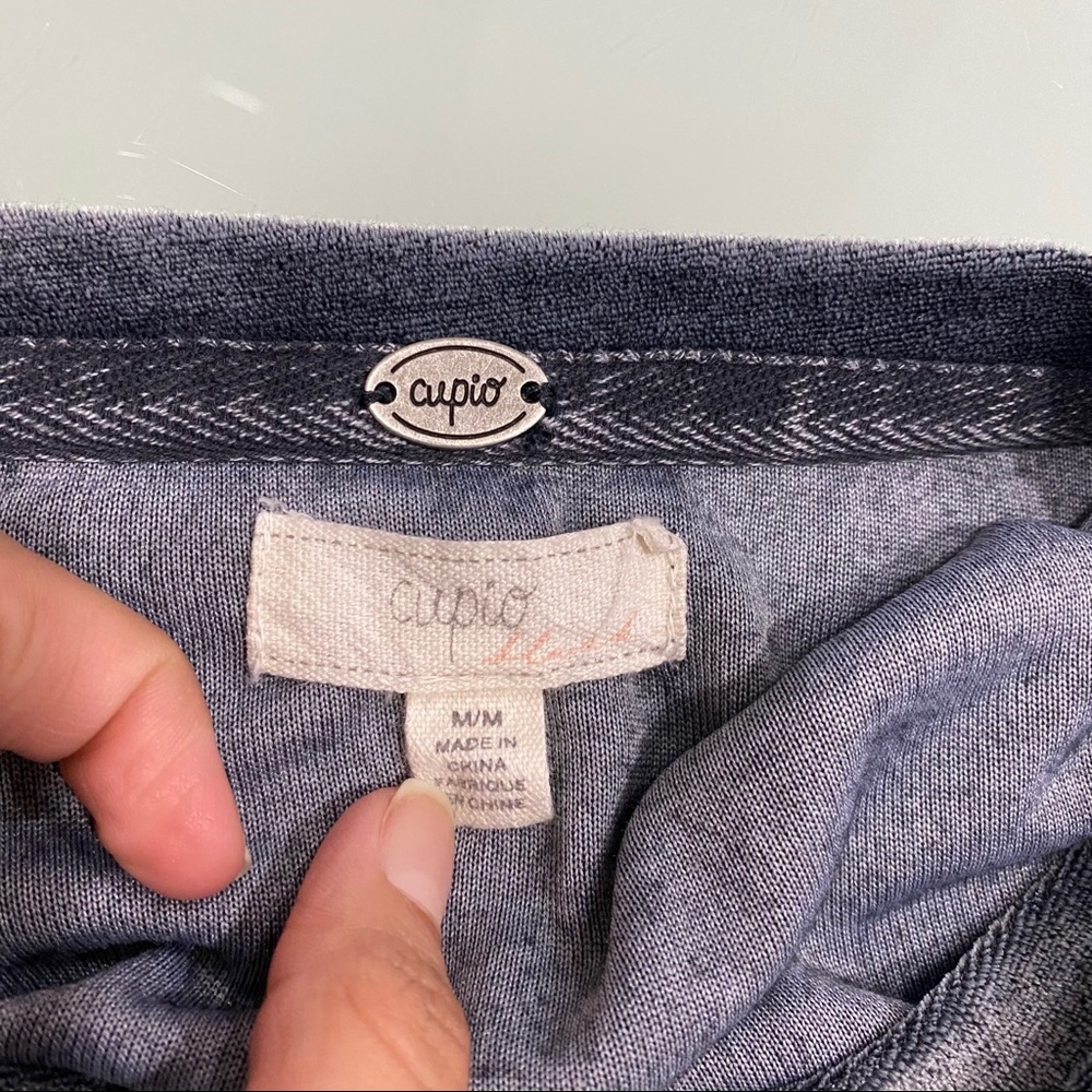 Cupio gray velour velvet sweatshirt sweater Sz m - Picture 6 of 13